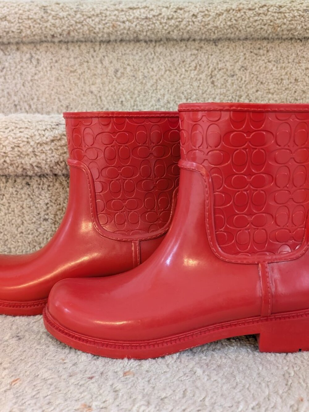 COACH Signature Embossed Rain Boots